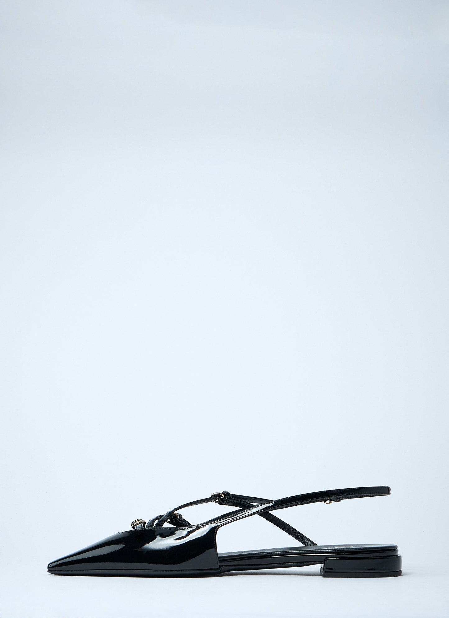 Miu Miu Women Patent Leather Slingback Ballerina Flats