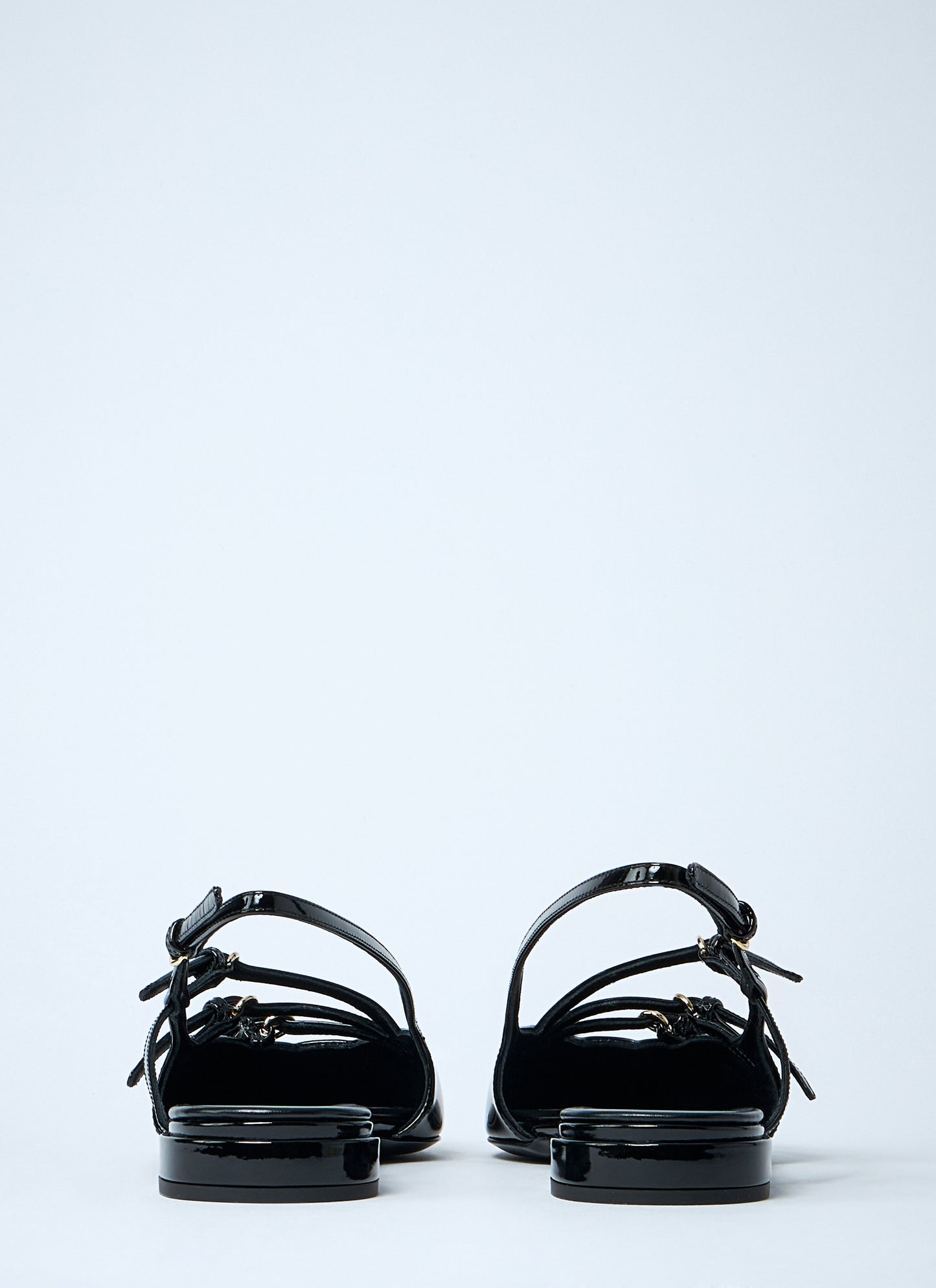 Miu Miu Women Patent Leather Slingback Ballerina Flats