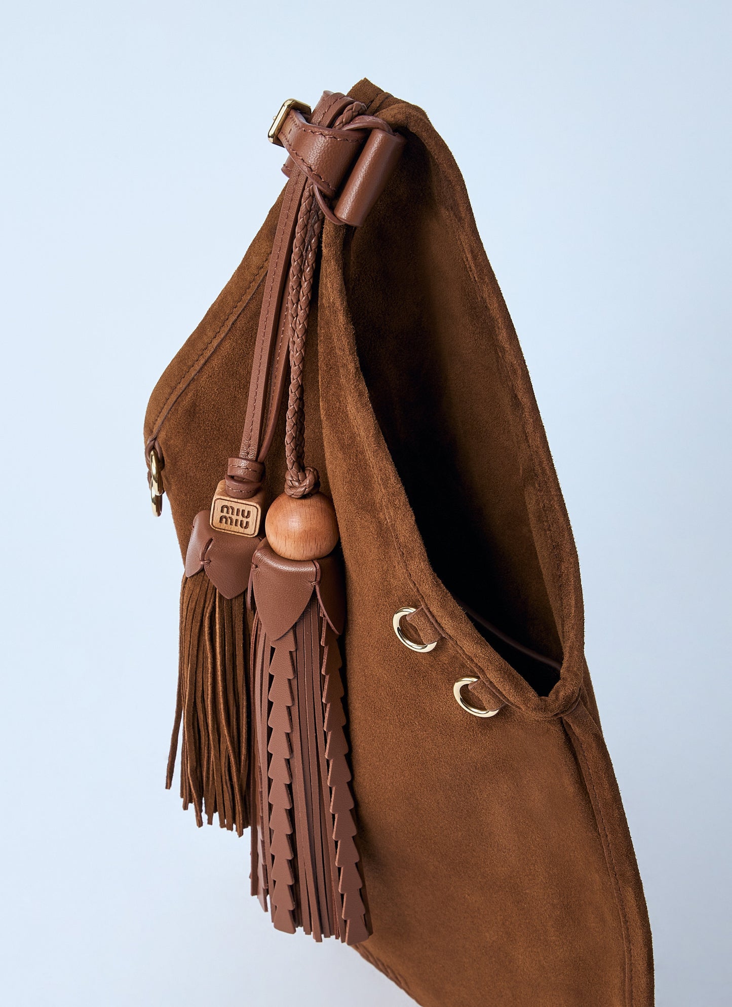 Miu Miu Women Suede Handbag With Tassels