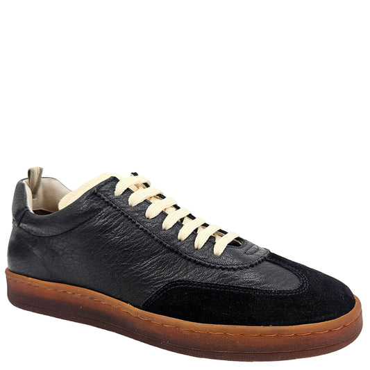 Chance/101 Black Leather Lace Up Sneaker