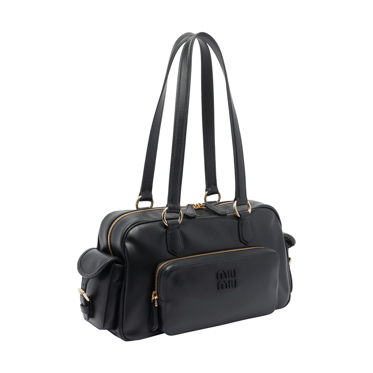 Miu Miu Women Pocket Nappa Boston Bag