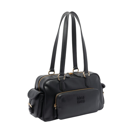 Miu Miu Women Pocket Nappa Boston Bag