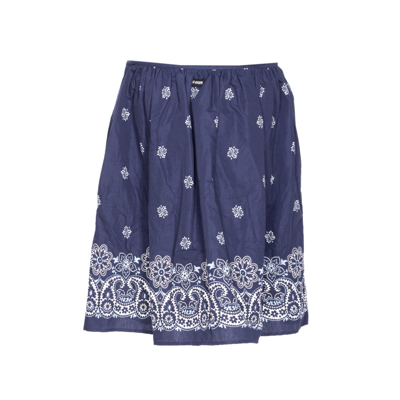 Miu Miu Women Printed Slubbed Poplin Skirt