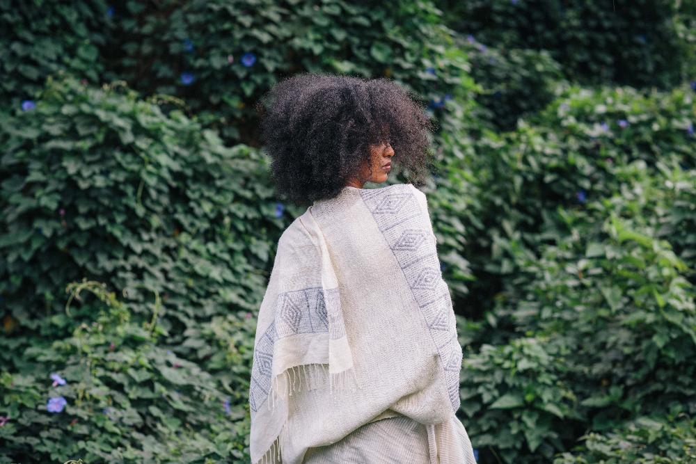 Queen Menon Handwoven Ethiopian Silk Shawl