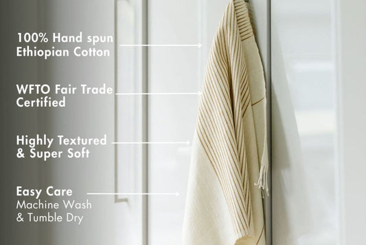 Roha Handwoven Ethiopian Cotton Kitchen Towel