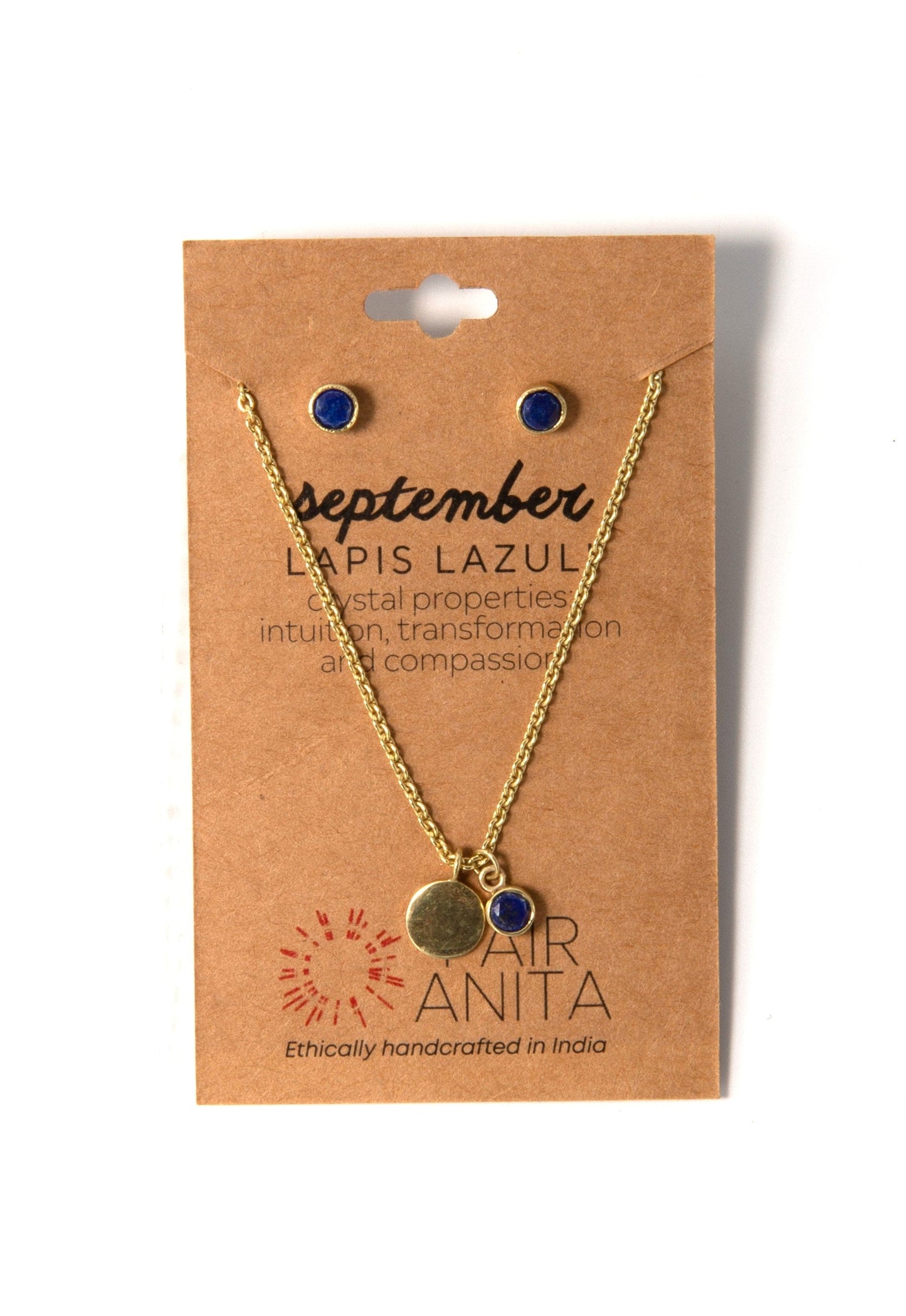 Birthstone Crystal Necklace and Earring Set