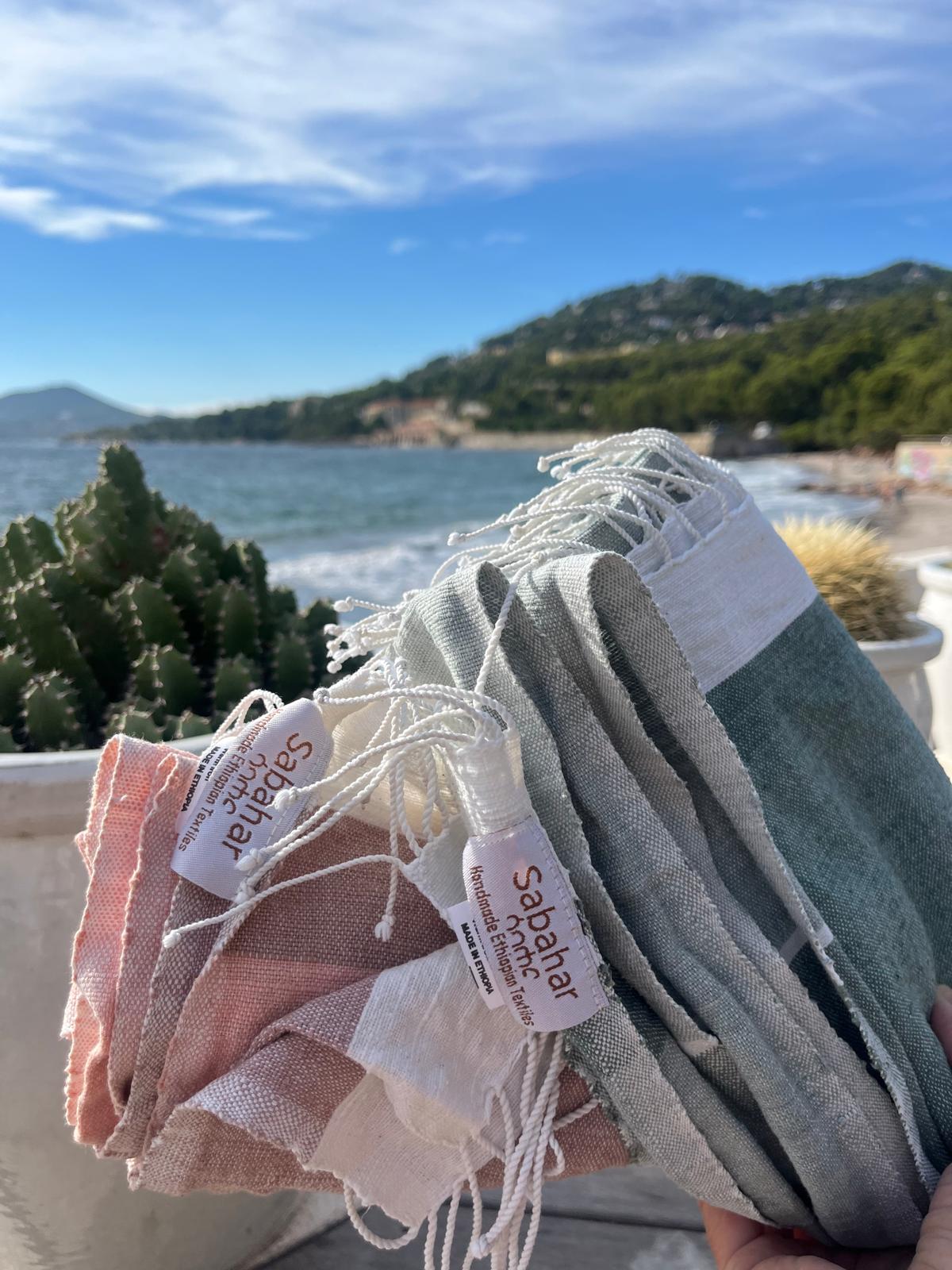 Abay Handwoven Eco-Friendly Ethiopian Cotton Beach Towel