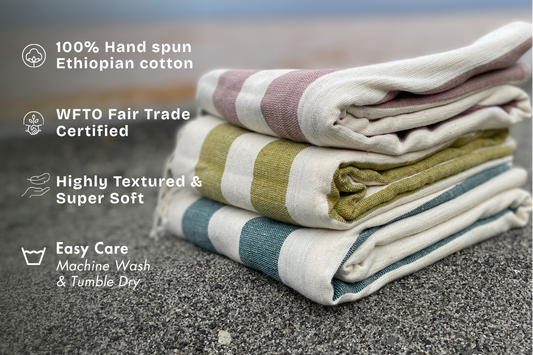 Omo Handwoven Ethiopian Cotton Bath Towel