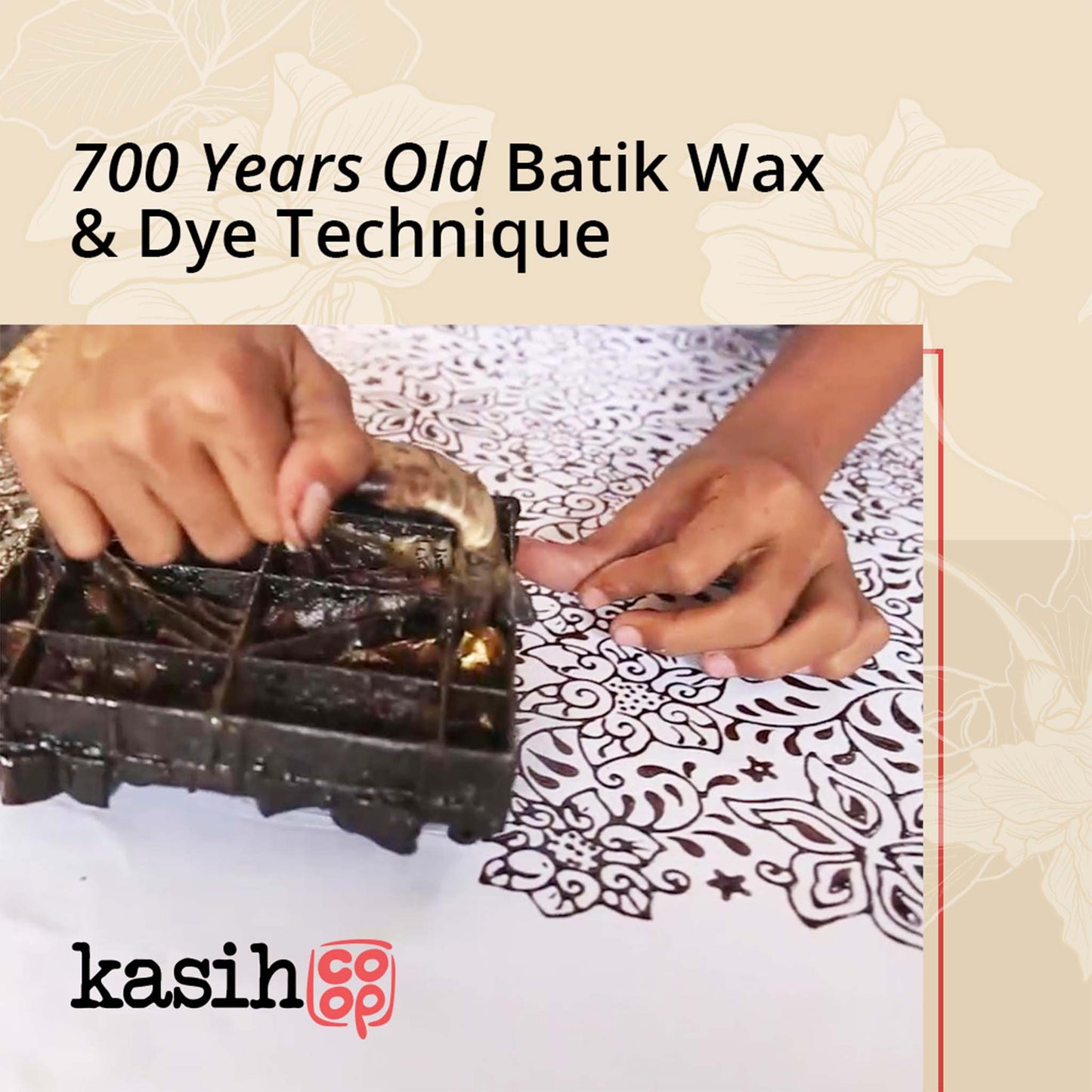 Handmade Batik Scarf - soft Cotton, Crimson Cross, Red Burgundy, Auburn