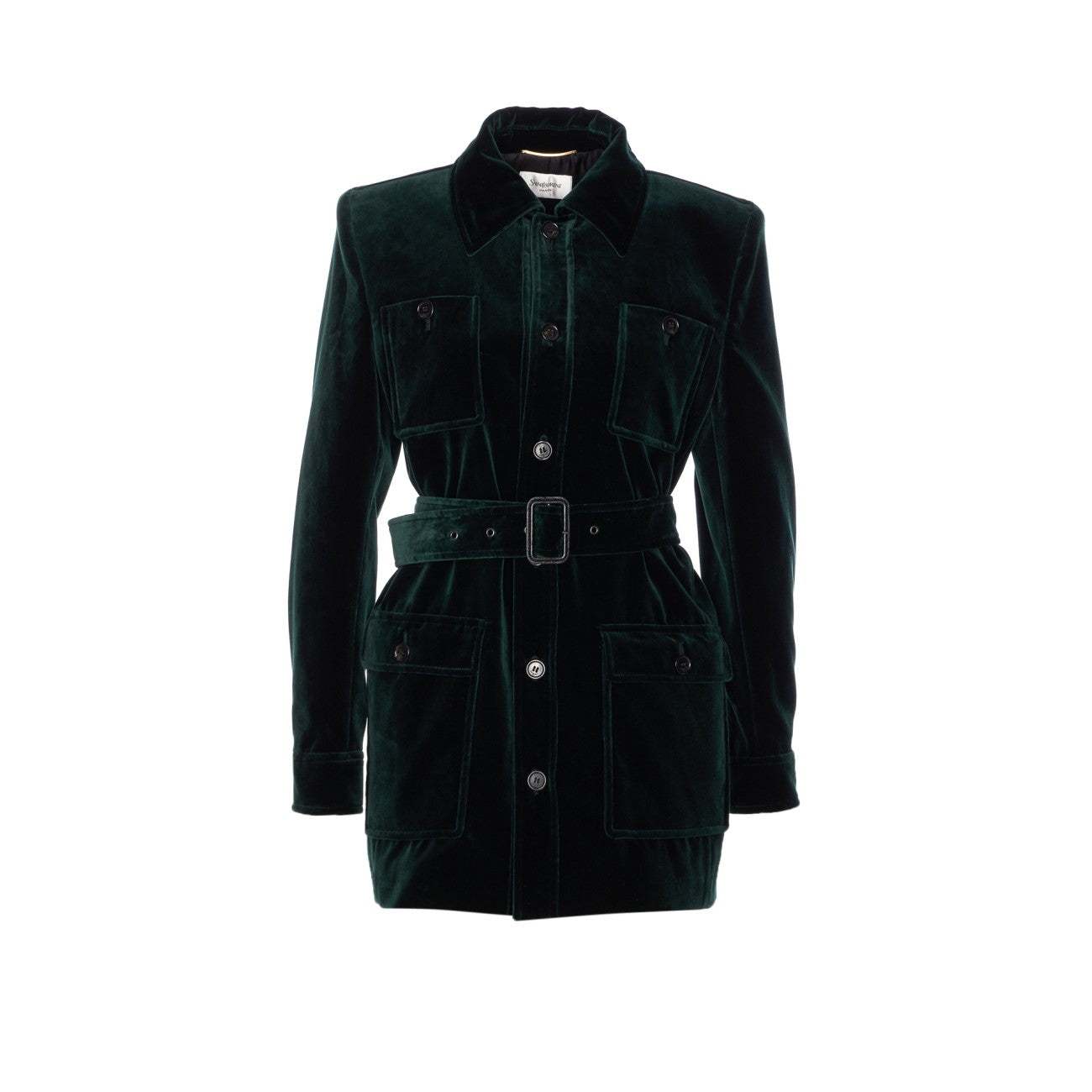 Saint Laurent Women Velvet Saharienne Jacket