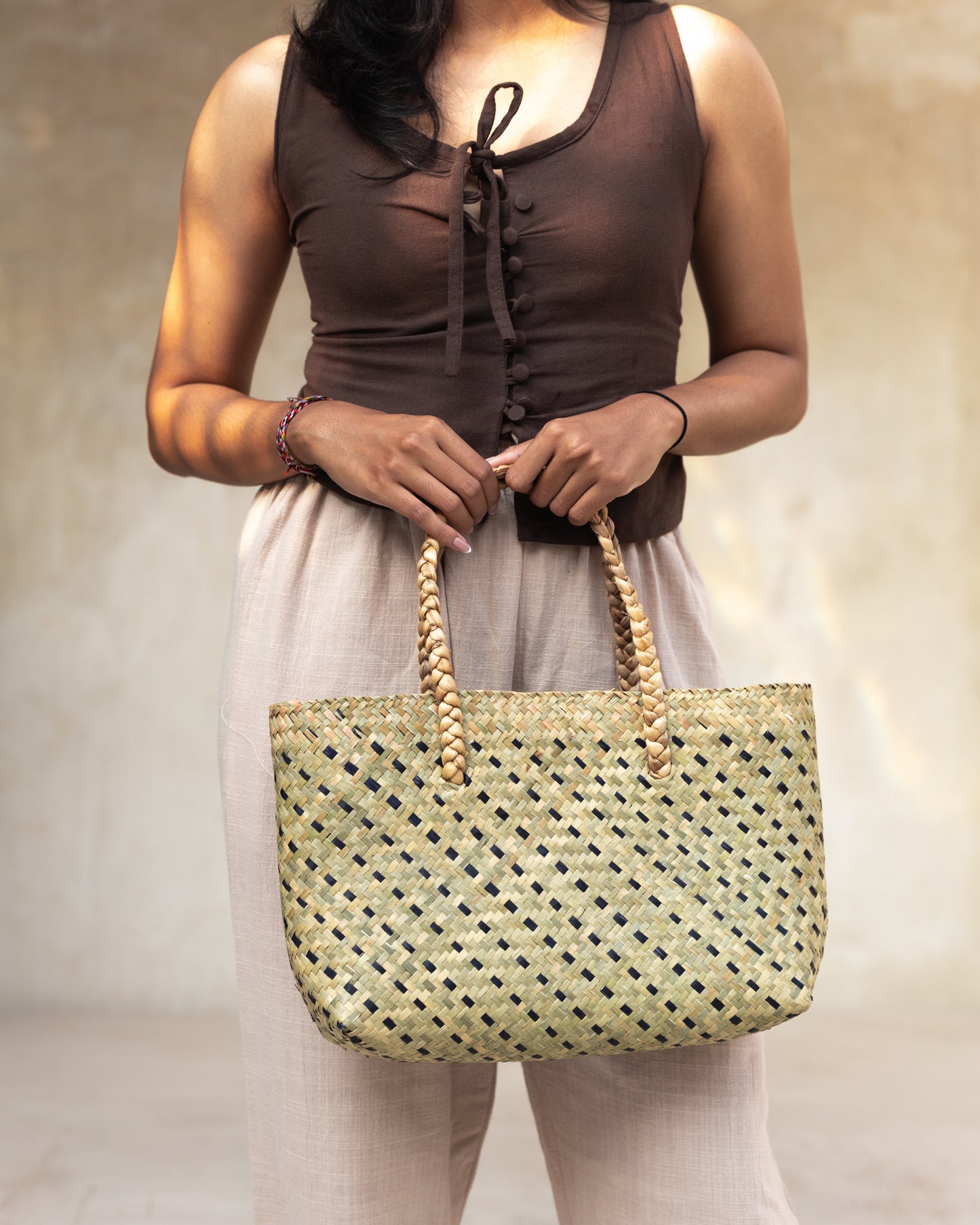 Cove Rattan Beach Tote Bag
