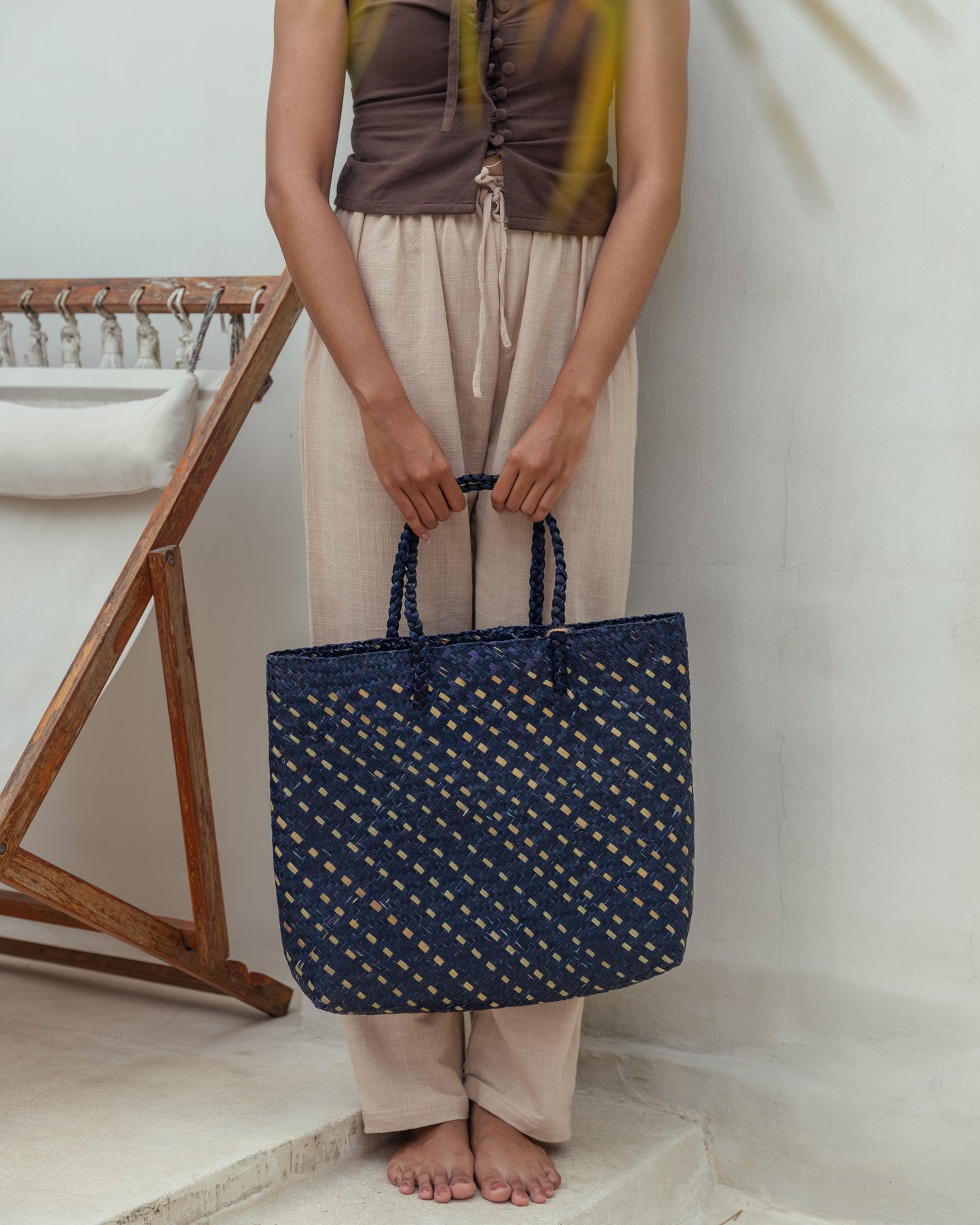 Cove Rattan Beach Tote Bag