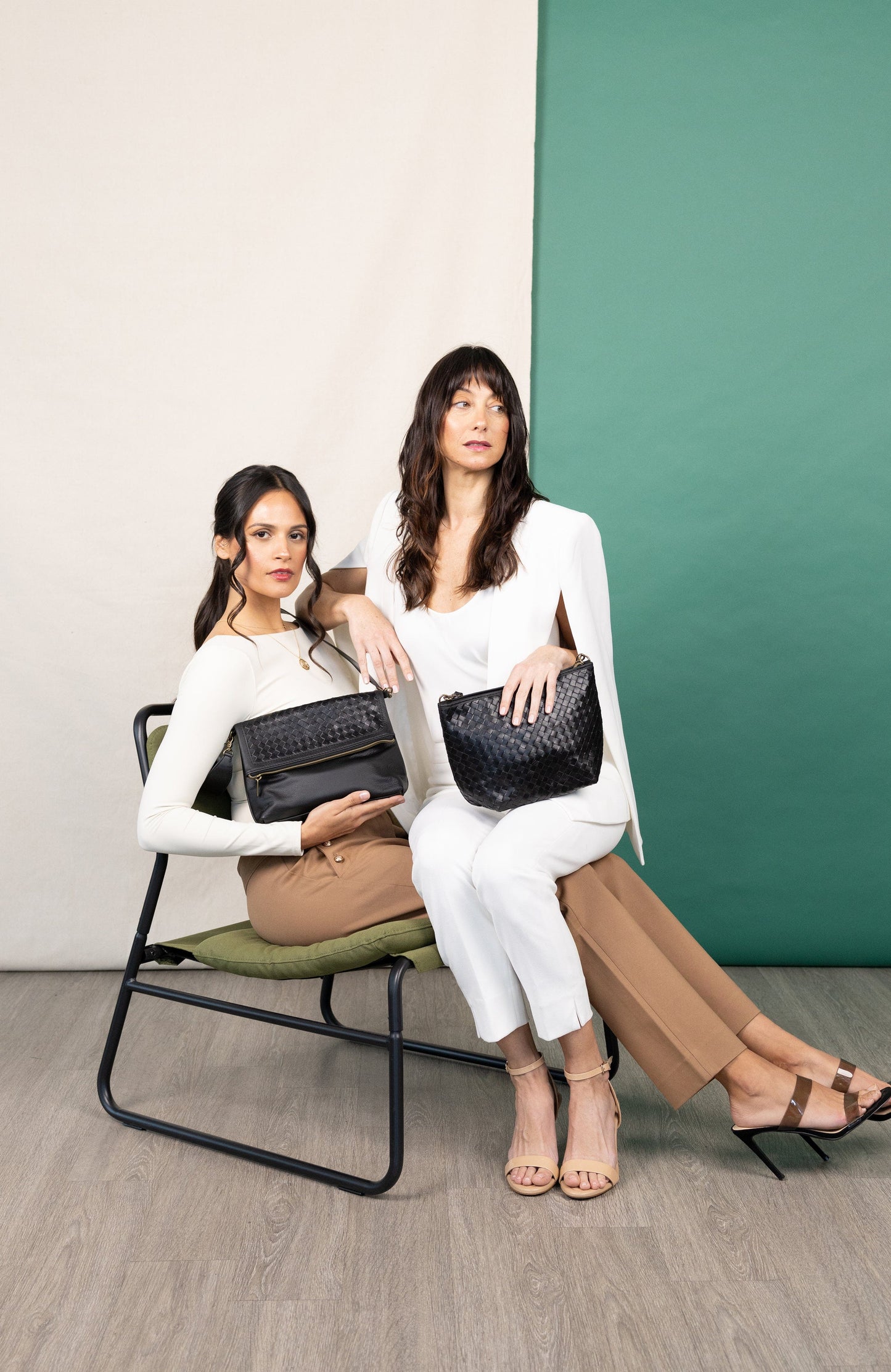 Woven Leather Shoulder Bag