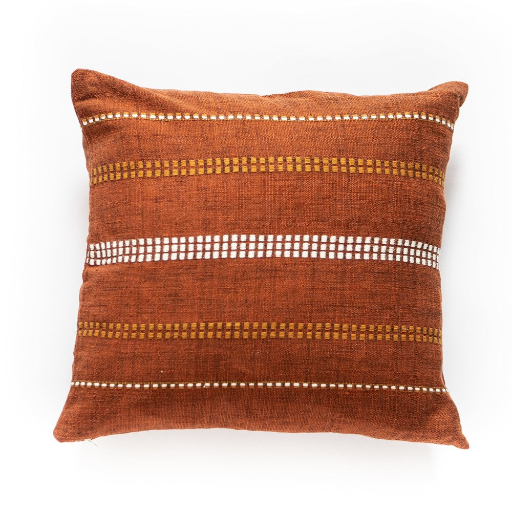 Zenach Handwoven Ethiopian Cotton Throw Pillow