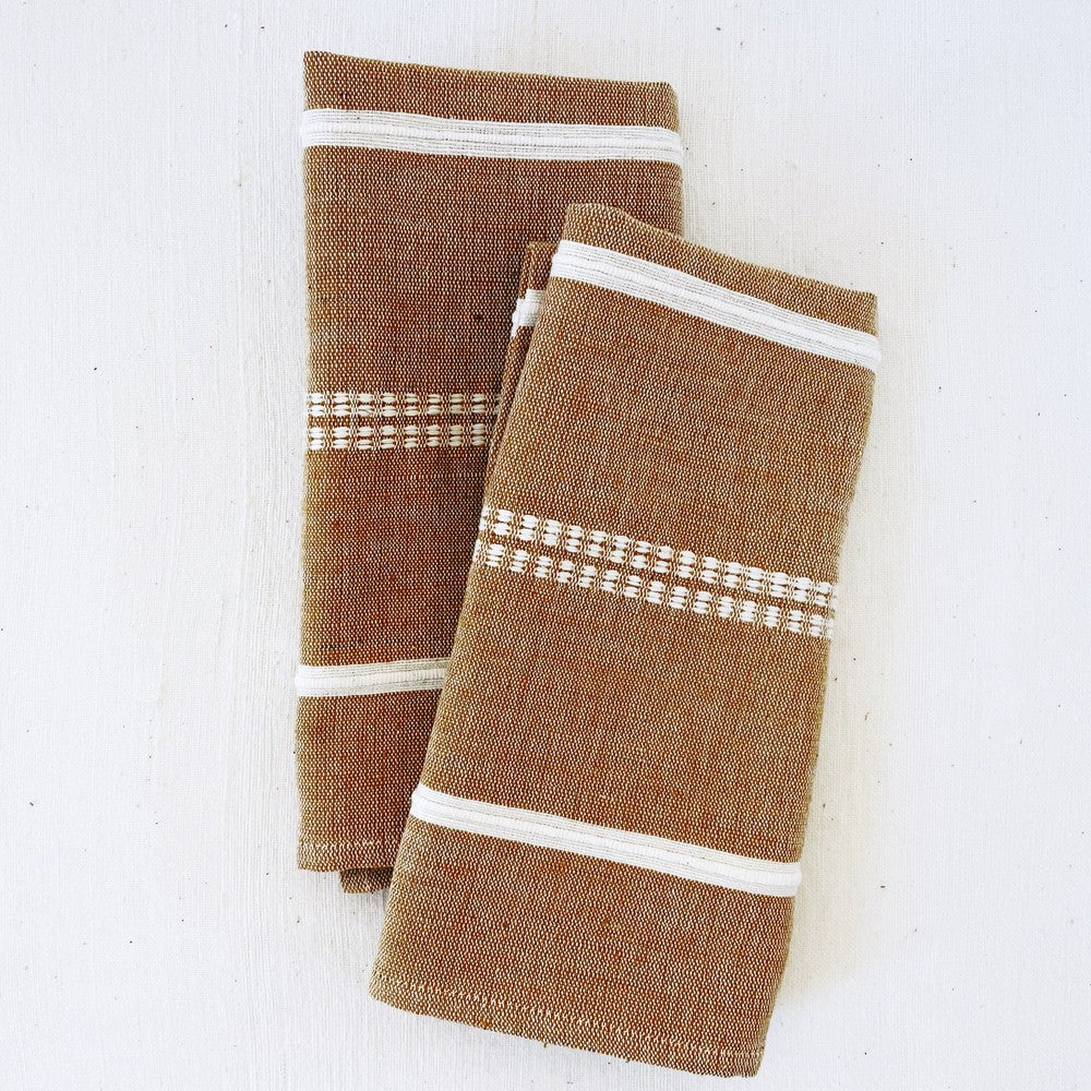Zenach Handwoven Ethiopian Cotton Napkins | Set of 2