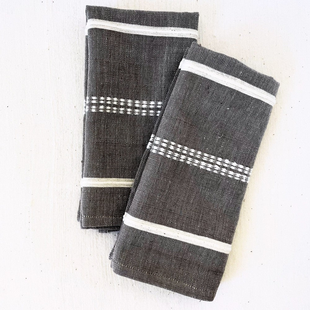 Zenach Handwoven Ethiopian Cotton Napkins | Set of 2