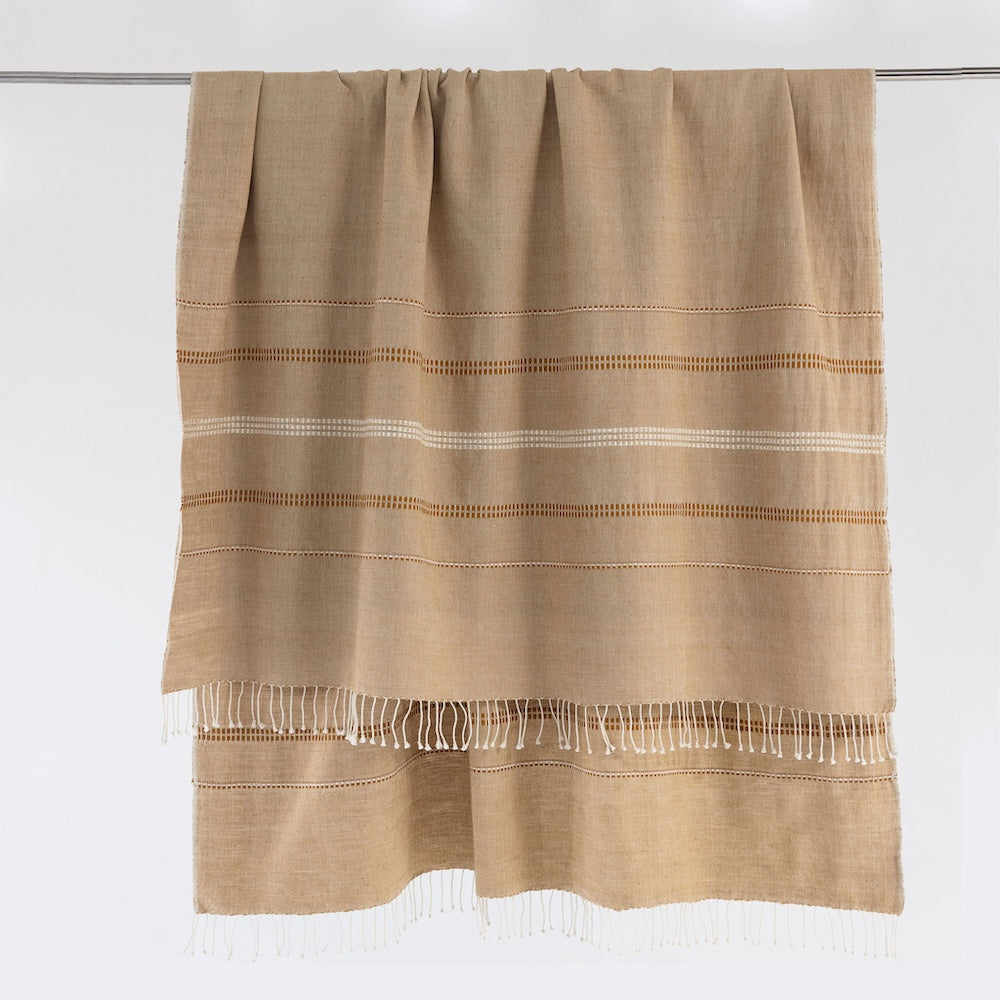 Zenach Handwoven Ethiopian Cotton Throw Blanket